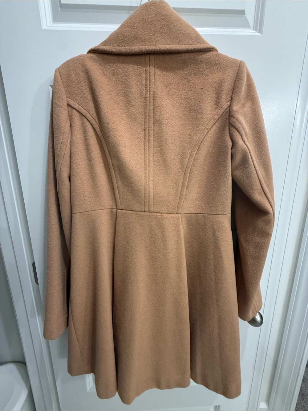 BCBGeneration Women's Camel Double-Breasted Peacoat - Picture 2 of 4